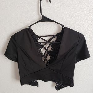 Black crop top